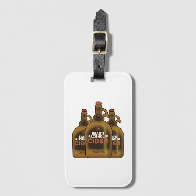 Bean Cider Luggage Tag (Front Vertical)