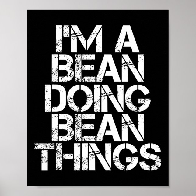 Bean Funny Surname Family Tree Birthday Reunion Gi Poster (Front)