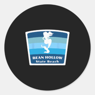 Bean Hollow State Beach California Mermaid Vacatio Classic Round Sticker