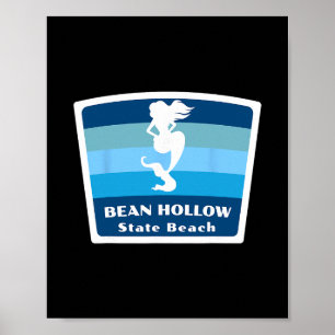 Bean Hollow State Beach California Mermaid Vacatio Poster