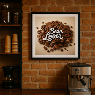 Bean Lover Coffee Beans Aesthetic Poster
