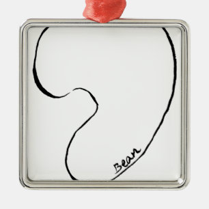 Bean Metal Tree Decoration