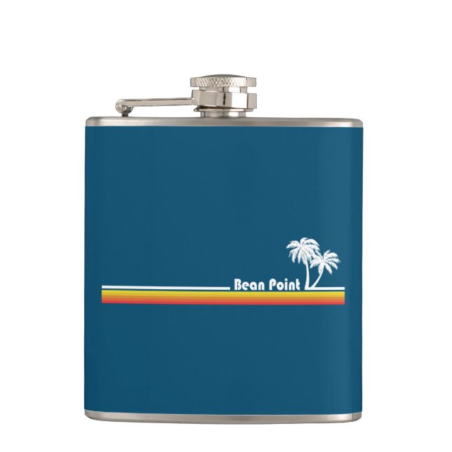 Bean Point Beach Florida Hip Flask (Front)
