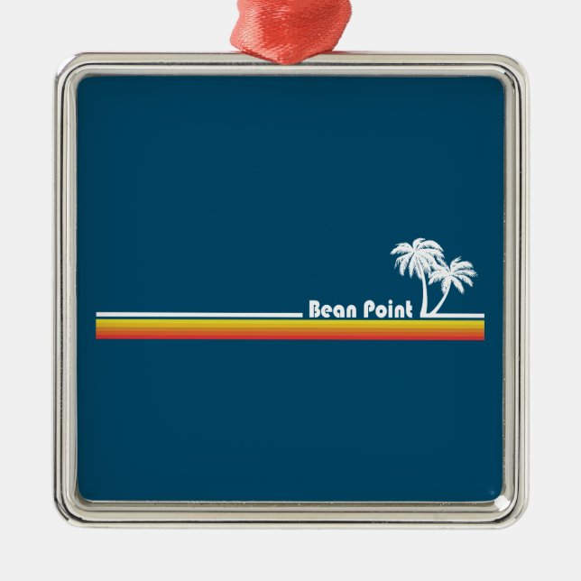 Bean Point Beach Florida Metal Ornament (Front)