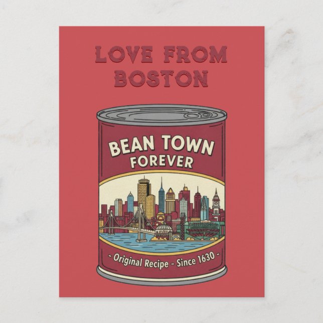 Bean Town Forever Boston Postcard (Front)