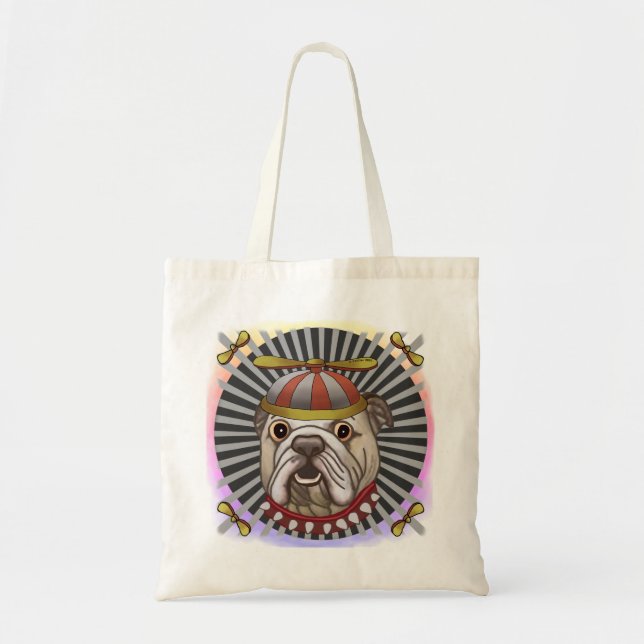 Beanie Bulldog  tote bag (Front)