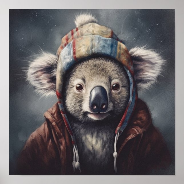 Beanie Bunch Koala Winter Hat Poster (Front)