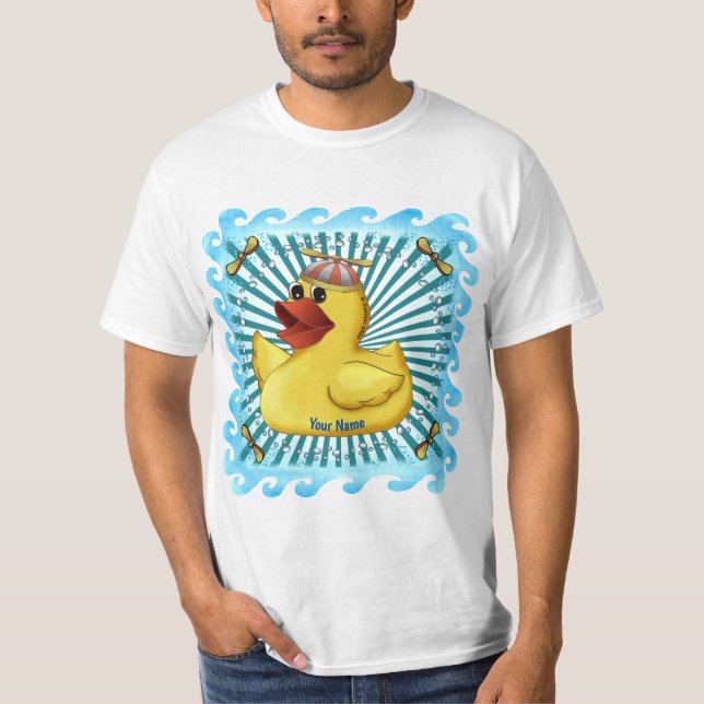 Beanie Hat Rubber Duck custom t-shirt (Front)