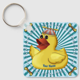 Beanie Hat Rubber Duck  Key Ring