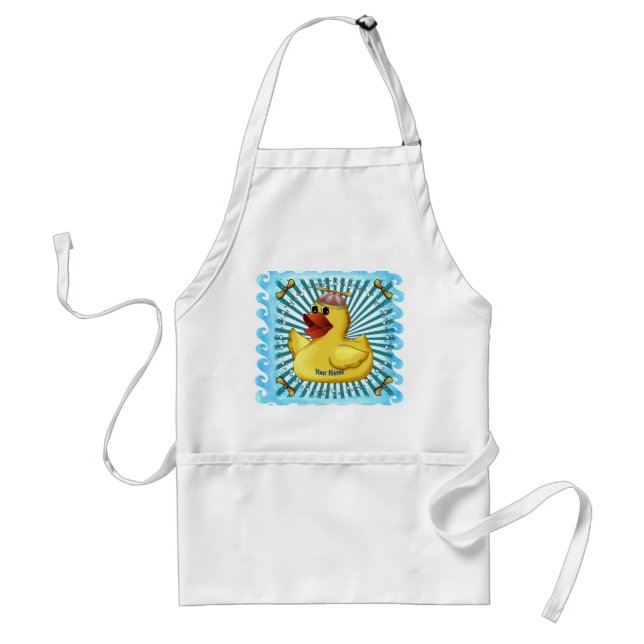 Beanie Hat Rubber Duck  Standard Apron (Front)