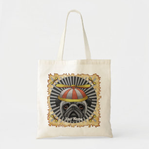 Beanie Pug Tote Bag