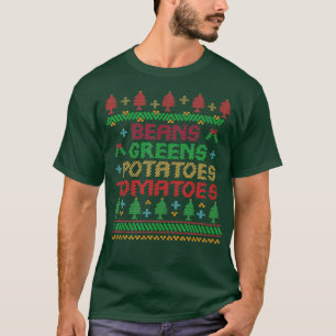 Beans Greens Potatoes Tomatoes Novelty Design T-Shirt