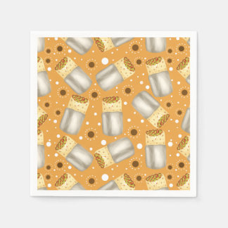 Beans,Meat,Vegetables And Cheese Burrito Napkin
