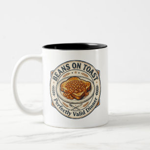 Beans on Toast Valid Dinner Two-Tone Coffee Mug