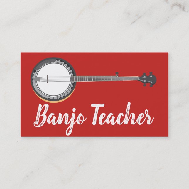 Beantown Banjo Teacher Personalise Business Card (Front)