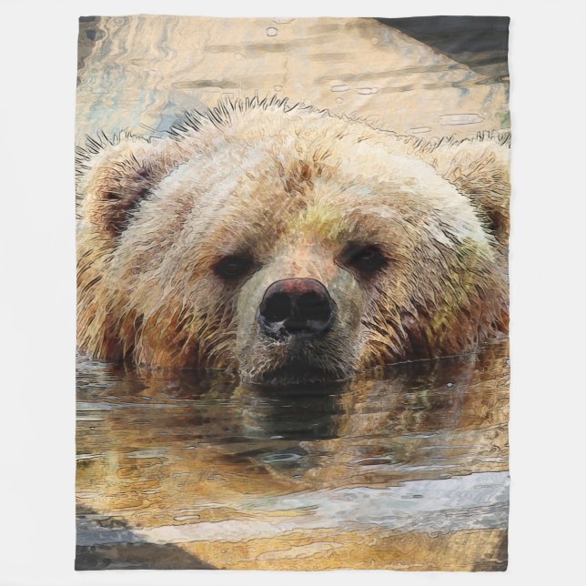 Bear20150804 Fleece Blanket (Front)