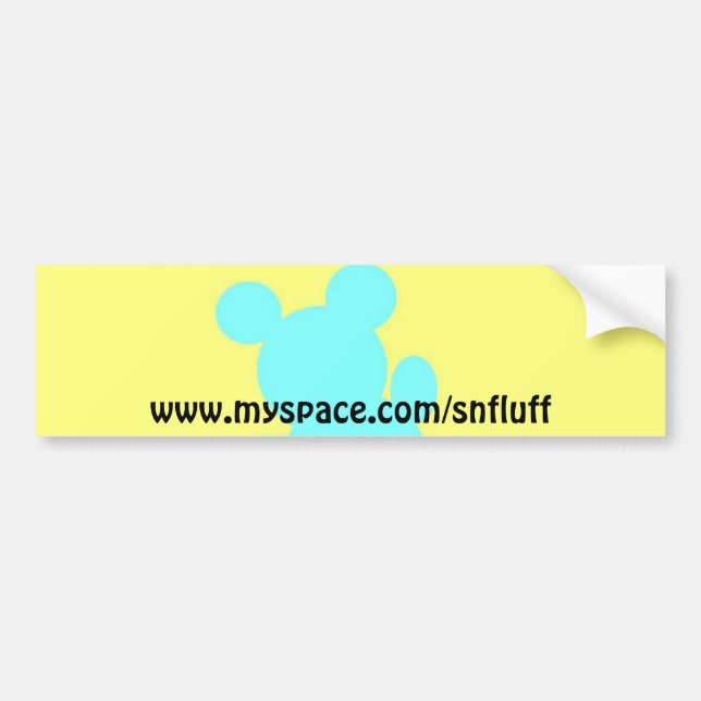 bear2, www.myspace.com/snfluff bumper sticker (Front)
