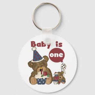 Bear 1st Bortjdau Blue Tshirts and Gifts Key Ring