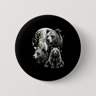 Bear 90s style vintage aesthetic y2k wildlife bear 6 cm round badge