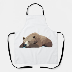 Bear Adorable Cute Animal Sleeping Relaxing Calm Apron