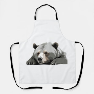 Bear Adorable Cute Animal Sleeping Relaxing Calm Apron