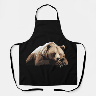 Bear Adorable Cute Animal Sleeping Relaxing Calm Apron
