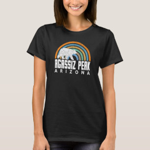 Bear Agassiz Peak Arizona Retro Rainbow Bear Agass T-Shirt