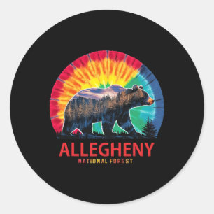 Bear Allegheny National Forest Pennsylvania Hiking Classic Round Sticker