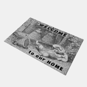 Bear and Bees Welcome Doormat