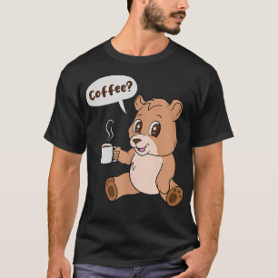 Bear and Cofffee Cute Grizzly Monday Office 111  T-Shirt