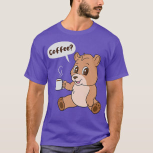 Bear and Cofffee Cute Grizzly Monday Office Premiu T-Shirt
