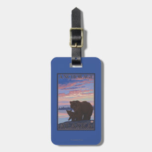 Bear and Cub - Anchorage, Alaska Luggage Tag