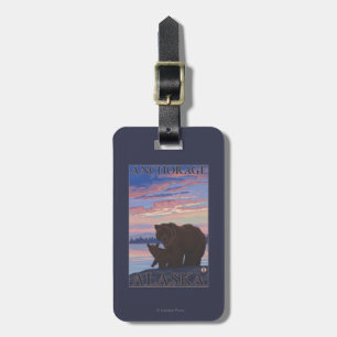 Bear and Cub - Anchorage, Alaska Luggage Tag