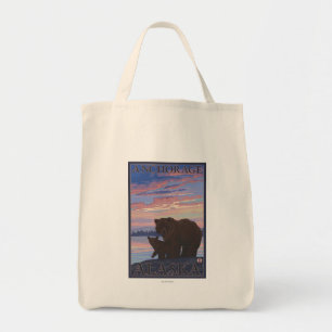 Bear and Cub - Anchorage, Alaska Tote Bag