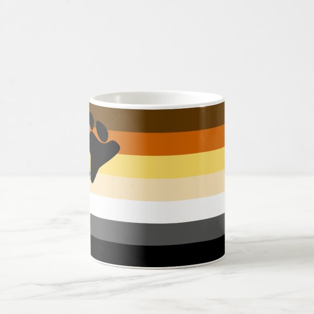 Bear and Cub Community LGBT Gay Pride Flag Coffee Mug (Center)