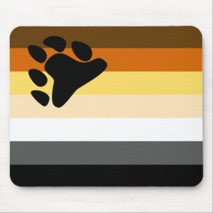 Bear and Cub Community LGBT Gay Pride Flag Mouse Pad