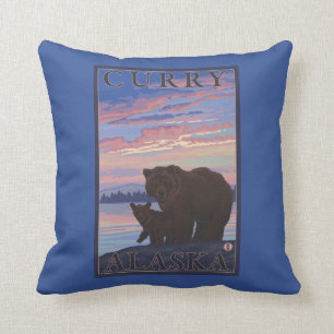 Bear and Cub - Curry, Alaska Cushion
