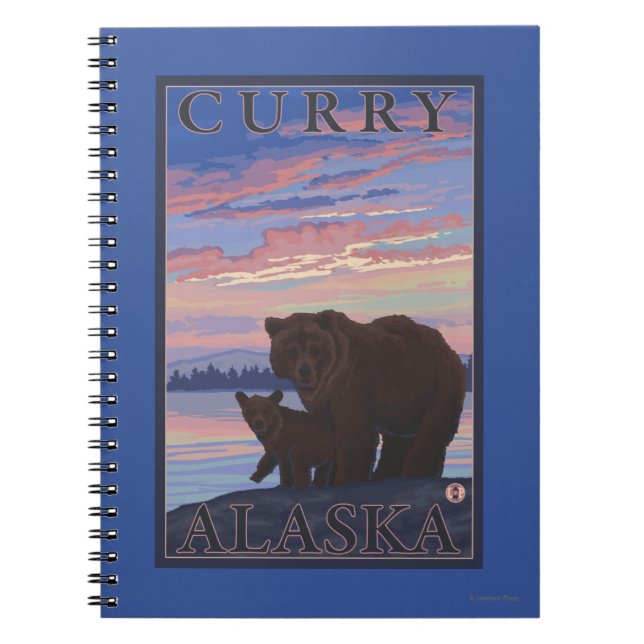 Bear and Cub - Curry, Alaska Notebook (Front)