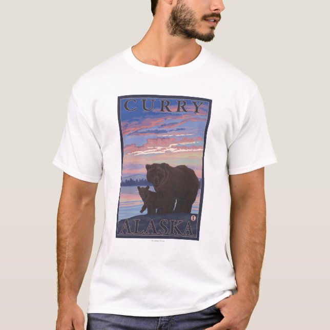 Bear and Cub - Curry, Alaska T-Shirt (Front)