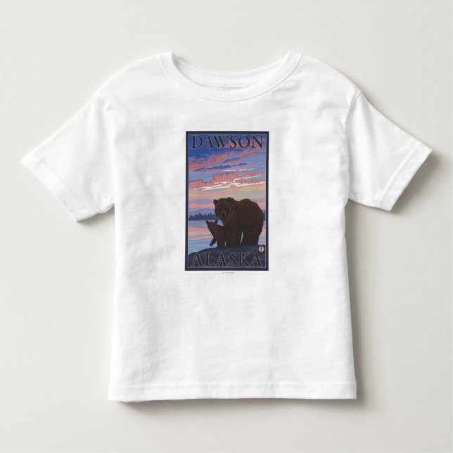 Bear and Cub - Dawson, Alaska Toddler T-Shirt (Front)