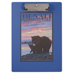 Bear and Cub - Denali National Park, Alaska Clipboard