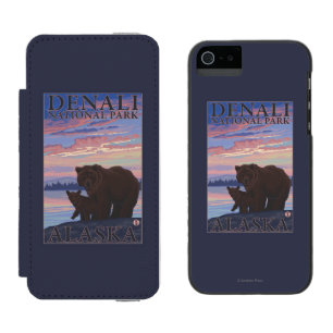 Bear and Cub - Denali National Park, Alaska Incipio Watson™ iPhone 5 Wallet Case