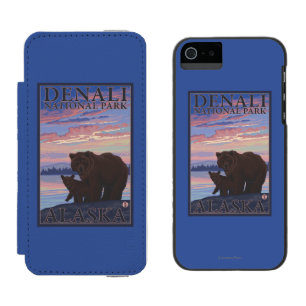 Bear and Cub - Denali National Park, Alaska Incipio Watson™ iPhone 5 Wallet Case
