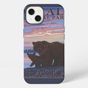 Bear and Cub - Denali National Park, Alaska iPhone Case