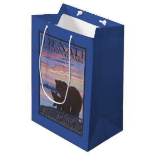 Bear and Cub - Denali National Park, Alaska Medium Gift Bag