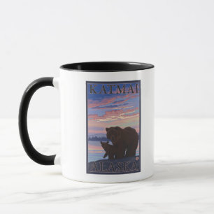 Bear and Cub - Katmai, Alaska Mug