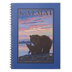 Bear and Cub - Katmai, Alaska Notebook