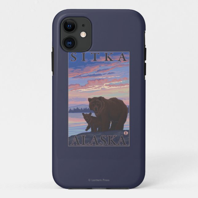 Bear and Cub - Sitka, Alaska Case-Mate iPhone Case (Back)