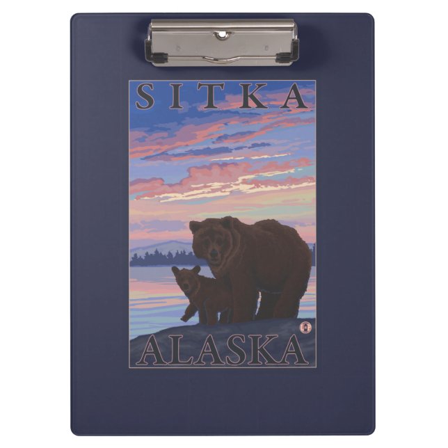 Bear and Cub - Sitka, Alaska Clipboard (Front)