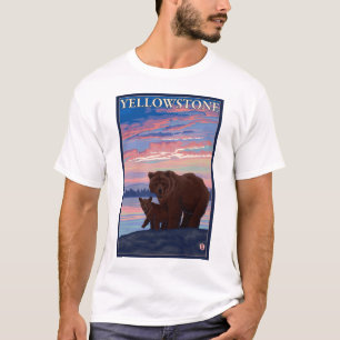 Bear and Cub - Yellowstone National Park T-Shirt